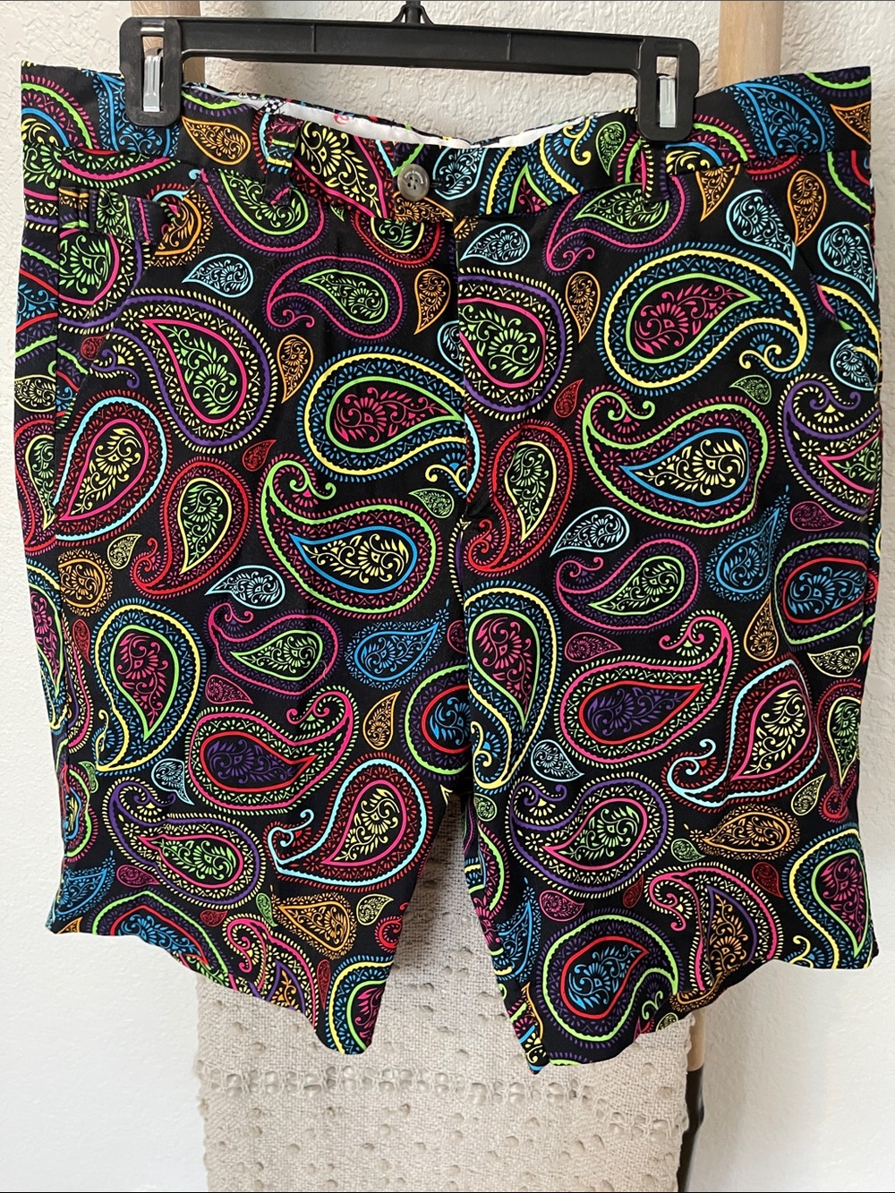 Royal & Awesome Paisley Shorts with Bold Black Base
